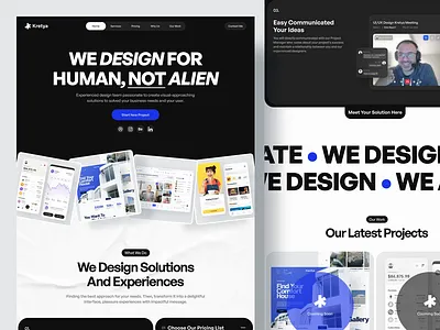 Kretya Landing Page [Live🔥] agency agency design animation branding business company development integration interaction landing page live motion graphics studio team ui design web web design webflow website website design