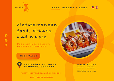 Westminster Del Sur Restaurant & Bar branding graphic design ui