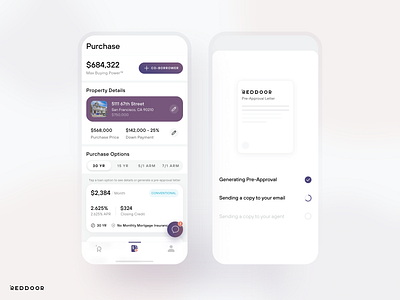 RedDoor Home Purchase app ios mobile ui uidesign ux visualdesign