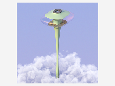O 3d abstract architecture art building cloud design digitalart futuristic houdini illustration letter redshift3d render sky skyscraper