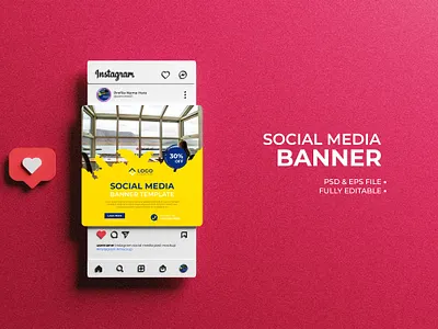 Social Media Post Template Or Banner Free Download 3d banner banner ads branding design facebook banner flyer graphic design instagram banner logo presentation template