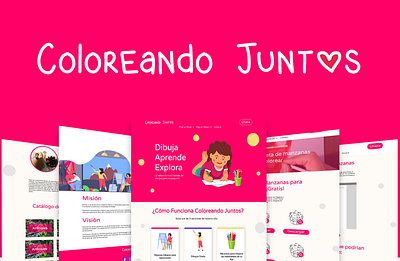 Coloreando Juntos Website adobe illustrator design graphic design illustration logo typography ui ve vector web website mockups