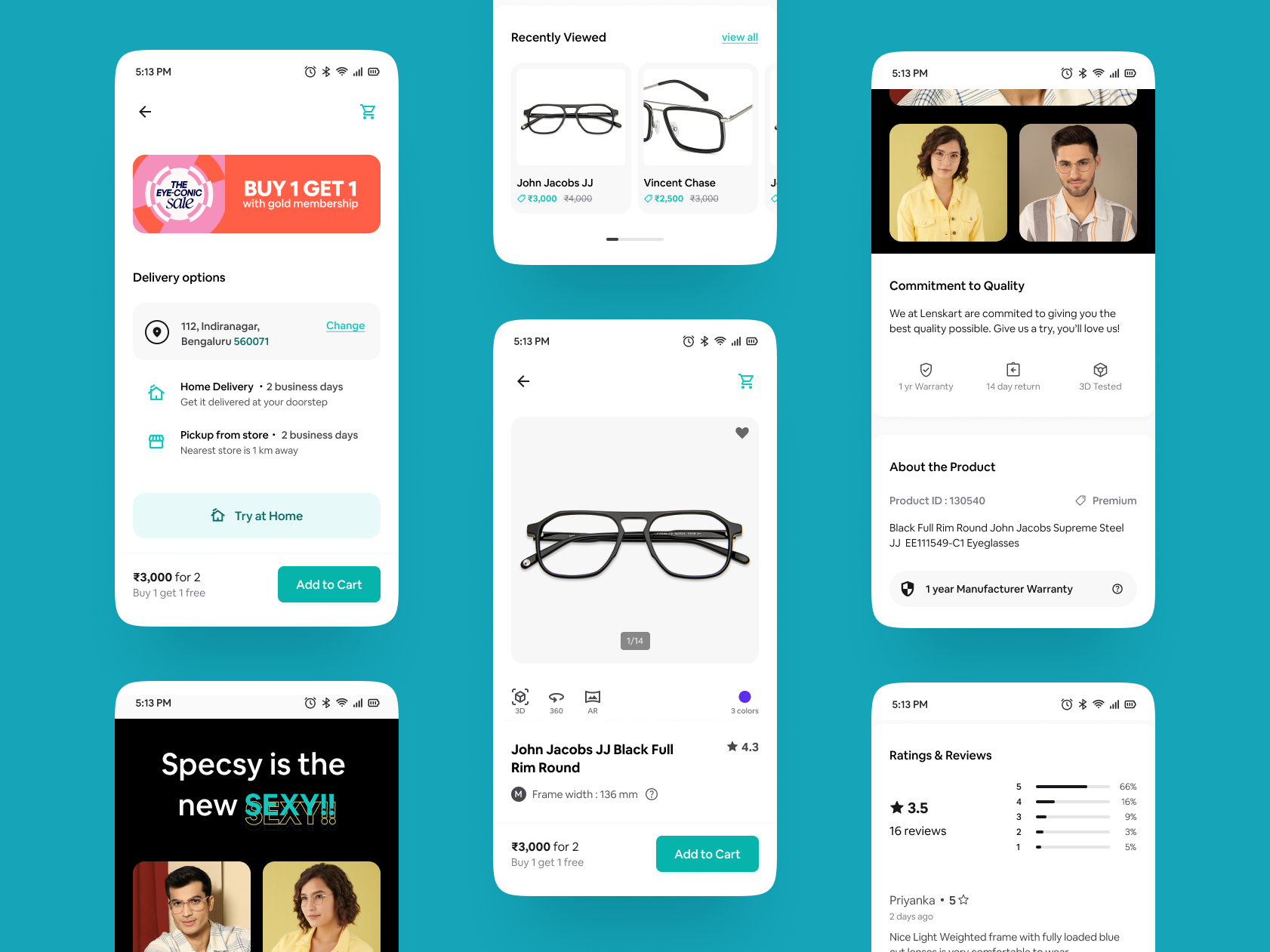 Lenskart x Material 3 ui design