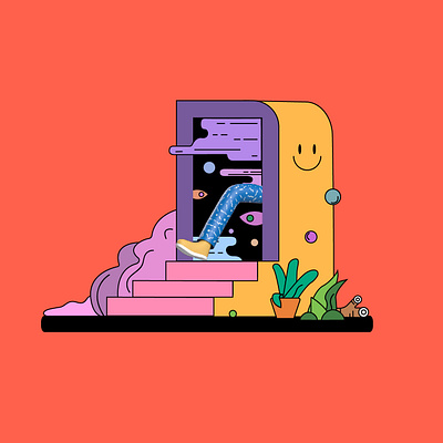 walk 2d 3d c4d design