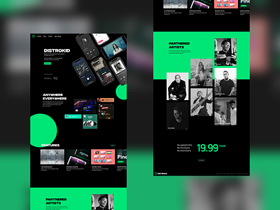 [REDESIGN] DistroKid Site concept distrokid hero logo microsite minimal music redesign ui website xd