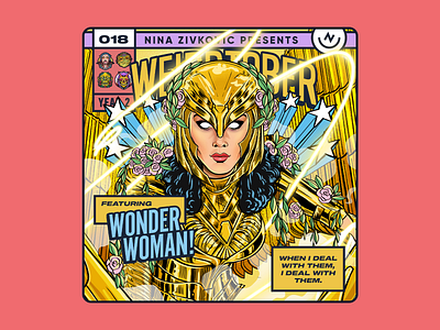 Weirdtober 018/031: Wonder Woman asteria comic book comic book art comic book cover daily sketch dc comics dc universe dceu diana prince flowers graphic design illustration justice league leaves lynda carter procreate sketch weirdtober wonder woman