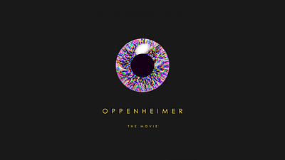 Oppenheimer animation brand letter o logo movie oppenheimer particles poster