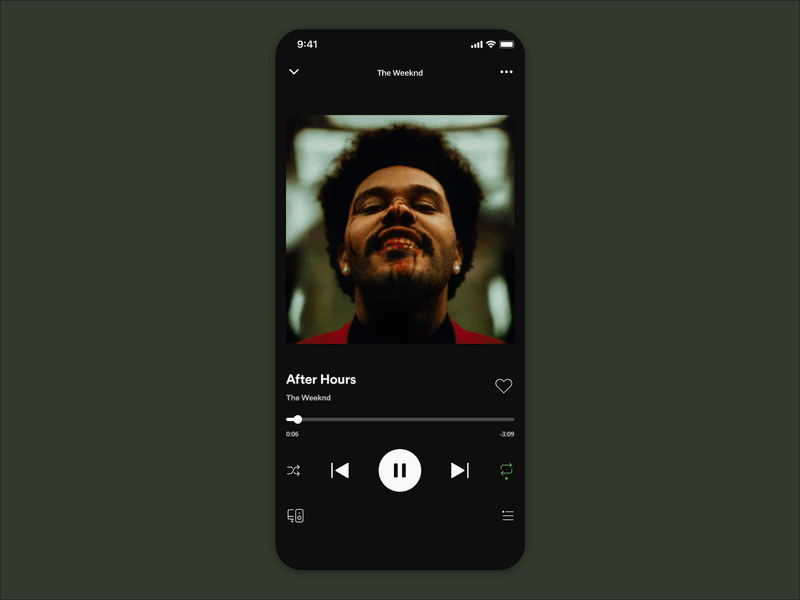 Spotify Playlist Shortcut concept animation figma green music playlist principle prototype shortcut sketch spotify ui user interface ux