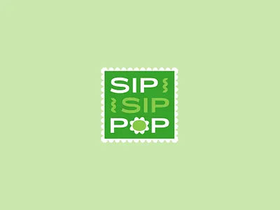 Sip Sip Pop Soda Brand beverage brand branding colorful design graphic design green logo logo design packaging pop soda