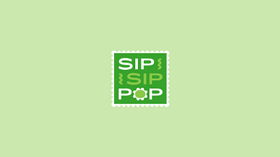 Sip Sip Pop Soda Brand beverage brand branding colorful design graphic design green logo logo design packaging pop soda