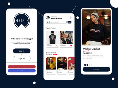 Fashion Store Apps app branding design ui ux