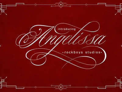 Angelissa - A Calligraphy Font packaging