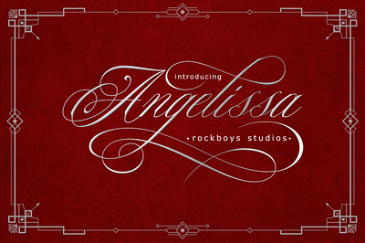 Angelissa - A Calligraphy Font packaging