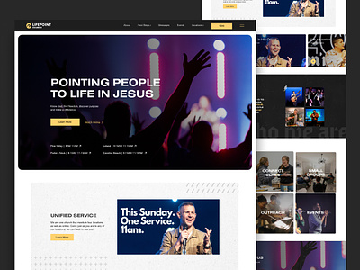 Lifepoint Church Website bold branding christian church design faith figma god jesus landing landing page lifepoint ui ux web webflow website