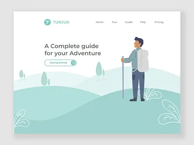 Landing page for Adventure web adventure illustration indonesia ui web design