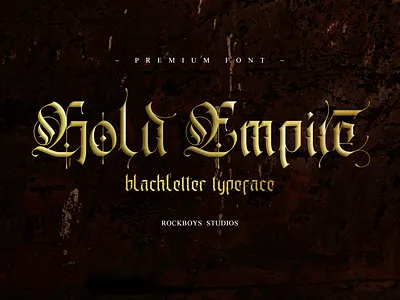 Gold Empire - Blackletter Font book