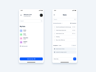 Task manager to-do app for Mobile adobe xd app design figma interface design ios app ios interface minimalist app minimalist design mobile app product design productivity sketch task manager task manager app to do to do app to do app todo ui design ui ux