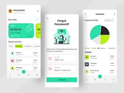 Mobile App Design - Banking app design banking app best design crypto design finance app illustration minimal mobile app mobile app design mobile ui uidesign uiux uiuxdesign wallet