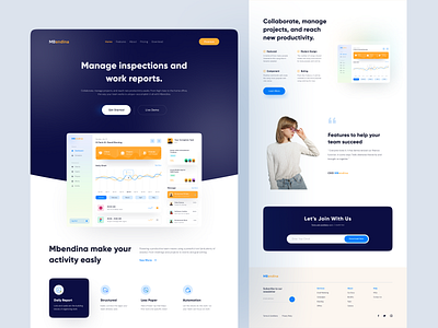 MBendina - Landing Page dashboard design landing landing page landing page design landingpage mbendina mbendina landing page web web design