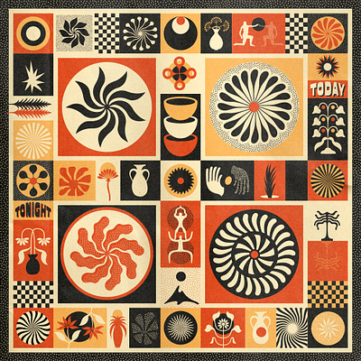 Today / Tonight color design graphic design illustration illustrator psychedelic retro vintage