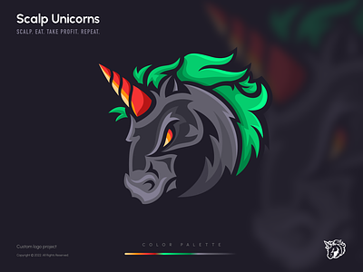 Unicorns Logo Design branding crypto designer gaming logo logo trading unicorn unicorn logo unicorns