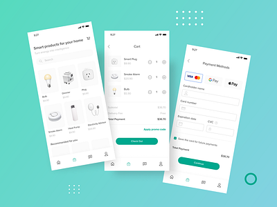 emerald EMS app E-commerce app digital e commerce interface ui ui design user interface