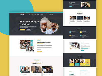FITRA _ Charity Foundation Web Template agency business cleaning company corporate design ui