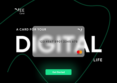Vee Card design trend desktop flat glassmorphism ui ux