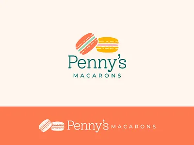 Penny's Macarons bakery branding confections design food illustration logo macarons sweets vector