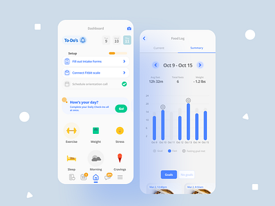 Health app Ui app design app uiux clean digbi health gut gut health health health app health app ui indianpix minimal simple top indian designer weight loss weight management