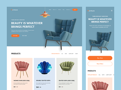 E commerce Furniture Landing Page catalog design ecommerce ecommerce website furniture furniture landing page interaction interior interior design landing page product landing page product website design shop landing page sofa landing page uidesign ux ui design uxdesign webdesign website website design