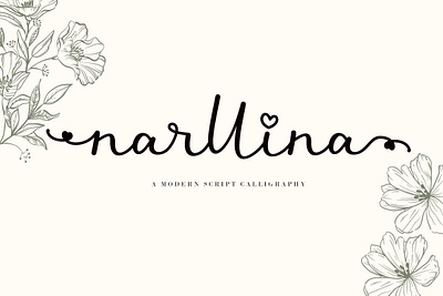 Narllina Script font handwrittenfont scriptfont typography