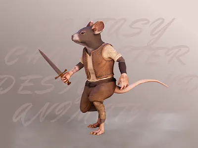 Fantasy character design and animation 3d 3d animation 3d design 3d modeling 3d scene blender character design design fantasy modeling mouse render