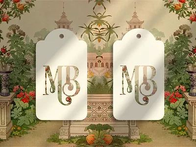 MB | Contemporary Fashion Brand Identity brandidentity contemporary eastern fashion fashionline golden logo logomark modern motif mughal oriental pakistan saree typeface typographic uae