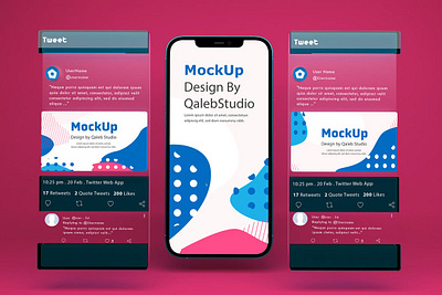 Phone & Twitter Mockups abstract clean device display laptop mac macbook mockup phone phone mockup presentation realistic simple smartphone theme twitter ui ux web webpage