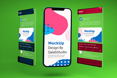 Phone & Twitter Mockups abstract clean device display laptop mac macbook mockup phone phone mockup presentation realistic simple smartphone theme twitter ui ux webpage website