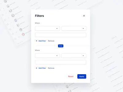 Advanced Filters - Carpatin Design System advanced filters carpatin components design system filters react