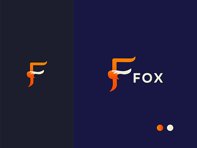 Letter F and Fox Modern Logo. creative logo design handwritten logo illustration logo logo design minimalist logo modern logo unique logo