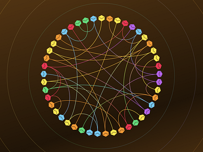 Bitcoin node network visual bitcoin black cryptocurrency illustration infographic