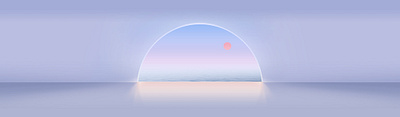 Dawn of the Ocean 3d art cinema4d dawn minimalism ocean