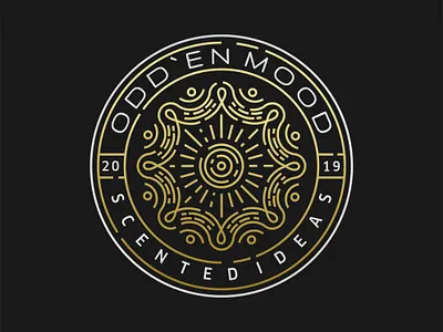 Circle logo candle circle design logo logotype minimal symbol vector