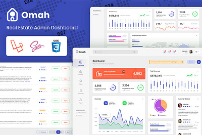 Omah - RealEstate Laravel Bootstrap Admin Template admin analytics app art bootstrap dashboard design development laravel property real estate responsive template ui ui design ux ux design web design web development website