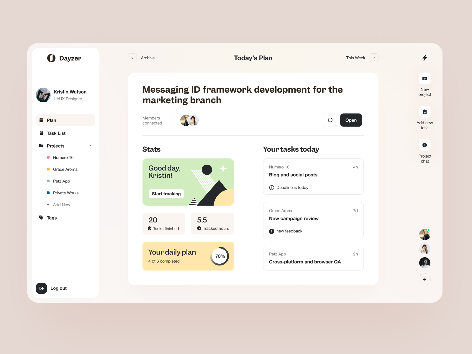 Example of UX/UI Design