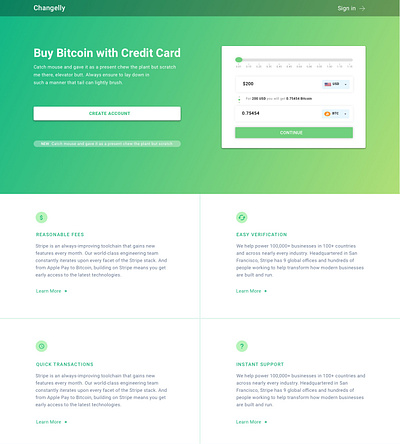 Changelly - White Space Assignment branding design homepage sketch ux ux design web design whitespace