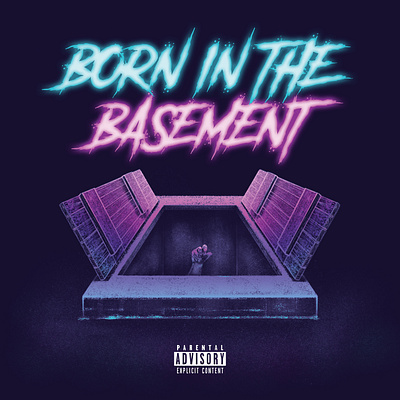 Born In The Basement Album Art album art album cover band art band poster digital illustration digital painting illustration music photoshop