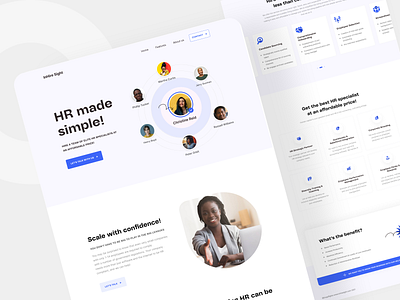 Recruitment website Homepage agency employer employment hiring homepage hr hr platform human resources job job application job finding landing page mockup recruitment resume talent ui ux vacancy website