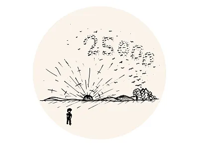 Drawing for birthday cake birds drawing morning shine sketch sun sunrise