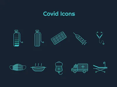 Covid Icons ambulance blood coronavirus covid covid 19 cylinder dark facemask free freeeble icons oxygen plasma vaccine virus
