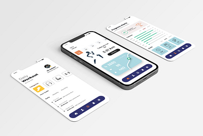 Fitness application android apk app application bodytrainer fitness fitnessapplication graphic design gym helthy ios iphone mockup trainer ui uidesign