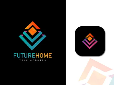 FUTURE HOME MODERN LOGO app app logo branding design graphic design icon icon logo illustration letter logo logo logo home logotype minimal minimal logo modern modern logo ui ux vector vector logo